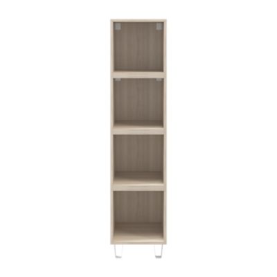 Colonne de rangement sur pieds effet chêne GoodHome Atomia H. 161 x L. 37,5 x P. 35 cm