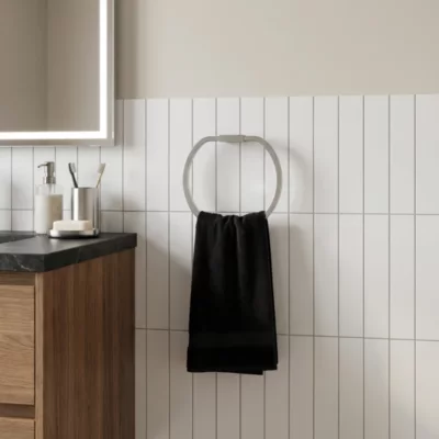 Anneau porte serviettes inox brossé GoodHome Elland