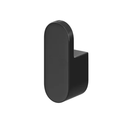 Patère ovale métal noir l.2.7 x H. 7.1 x P.3 cm GoodHome Graphene