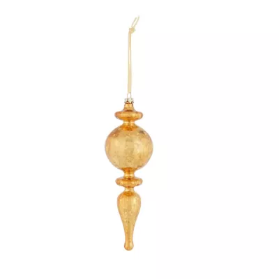 Boule de noel goutte d'eau couleur or h.19cm