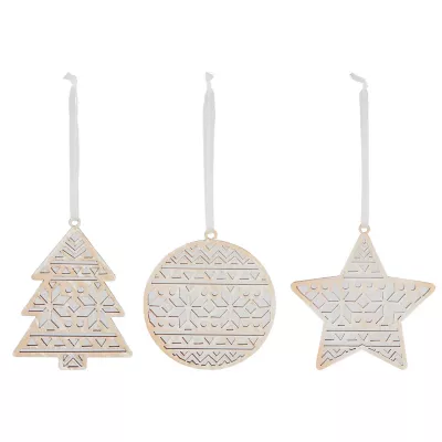 Décoration bois holographe (2 pièces)