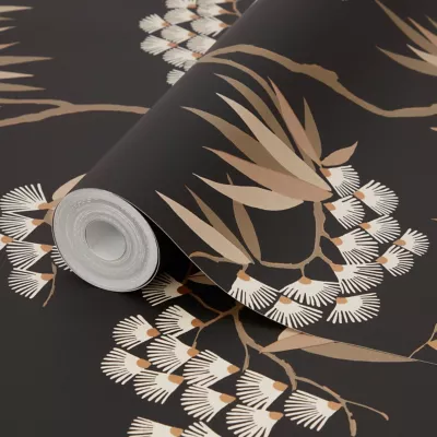 Papier peint vinyle sur intissé Jardin japonais GoodHome noir
