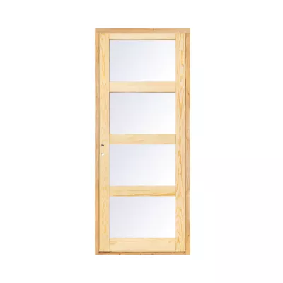 Bloc-porte Connemara pin vitré H.204 x l.93 cm, poussant droit