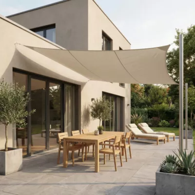Voile d'ombrage carré GoodHome peyote 360 cm