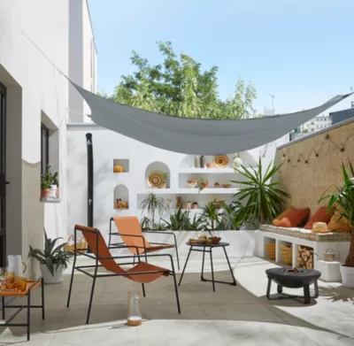 Voile d'ombrage carré GoodHome griffin 360 cm