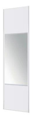 Porte de placard blanc strucutré miroir argent Form Valla 62,2 x 247,5 cm
