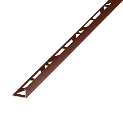 Profilé de carrelage intérieur angle droit aluminium 22 mm x 2.5 m Diall effet cuivre foncé