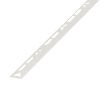 Profilé de carrelage intérieur angle droit aluminium 22 mm x 2.5 m Diall gris taupé 21g