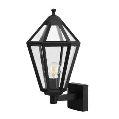 Applique murale montante Radley E27 IP44 GoodHome noir