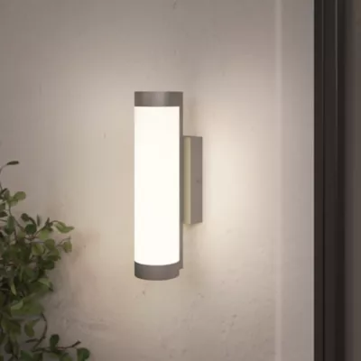Applique murale Callisto taille M LED intégrée 1400lm 16W IP44 GoodHome gris anthracite