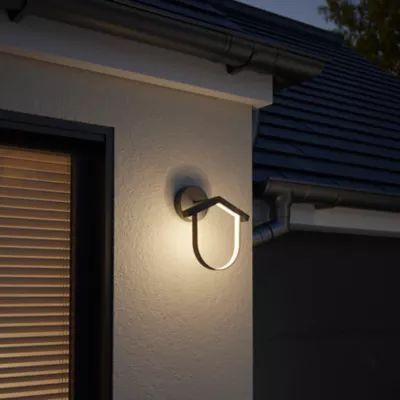 Applique murale Calenzana LED intégrée 420lm 12W IP44 GoodHome gris anthracite
