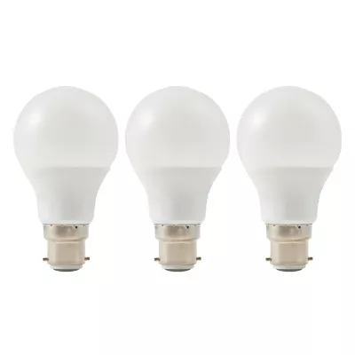 Lot 3 ampoules LED A60 B22 470lm 4.2W = 40W Ø6cm Diall blanc chaud