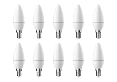 Lot 10 ampoules LED flamme E14 250lm 2.2W = 25W Ø3.5cm Diall blanc neutre
