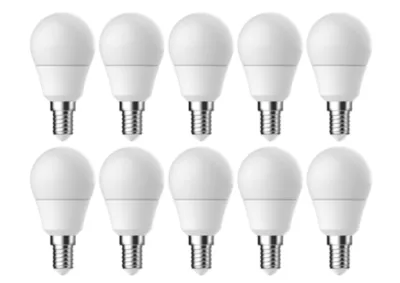 Lot 10 ampoules LED mini globe E14 250lm 2.2W = 25W Ø4.5cm Diall blanc neutre