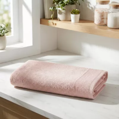 Serviette de toilette rose nude 100 x 50 cm, GoodHome Koros