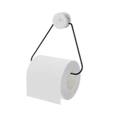 Dérouleur papier toilette Elland Noir & Marbre GoodHome