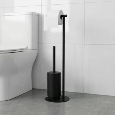 Serviteur WC GoodHome Kina en ABS l.19 x P.19 x H.64 cm