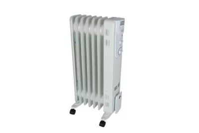 Radiateur à bain d'huile 1500 W, pour 15 m², blanc, l.25 x P.34 x H.63,5 cm