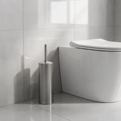 Pot à balai WC Koros Chromé brosse GoodHome