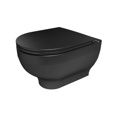 Cuvette WC suspendu sans bride GoodHome Cavally coloris noir