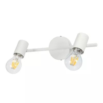 Réglette spot 2 lumières E27 8.6W GoodHome Ghlin blanc mat L.33 x L.15 x H.15 cm