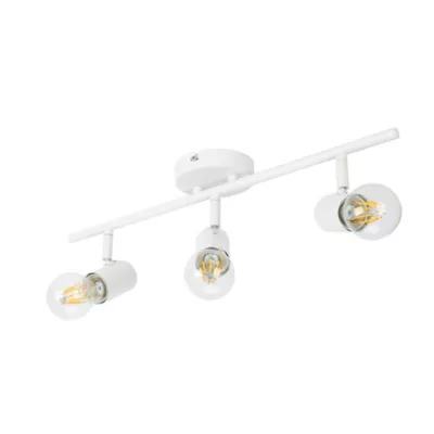 Réglette spot 3 lumières E27 8.6W GoodHome Ghlin blanc mat L.50 x L.10 x H.15 cm