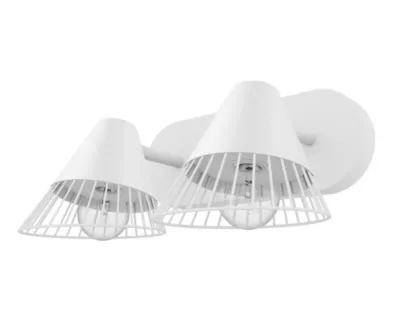 Réglette spot 2 lumières E14 10W GoodHome Tsolma blanc mat L.25 x L.22 x H.9 cm