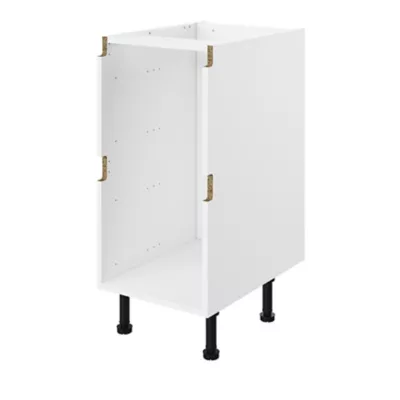 Caisson bas de cuisine à 2 casseroliers blanc L. 40 cm Caraway Innovo GoodHome
