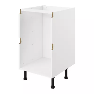 Caisson bas de cuisine à 2 casseroliers blanc L. 60 cm Caraway Innovo GoodHome