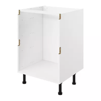 Caisson bas de cuisine à 2 casseroliers blanc L. 80 cm Caraway Innovo GoodHome