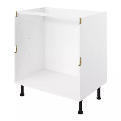 Caisson bas de cuisine à 2 casseroliers blanc L. 100 cm Caraway Innovo GoodHome
