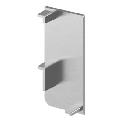 Embout de rail pour plan de travail acier brossé Caraway Innovo GoodHome vendu par 2
