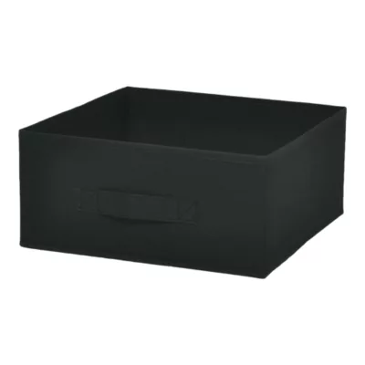 Boîte de rangement rectangulaire en textile Mixxit coloris noir
