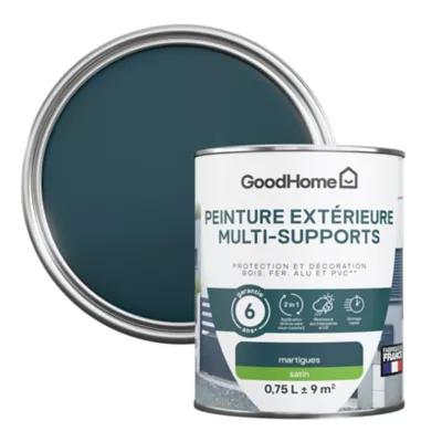 Peinture extérieure multi-supports GoodHome Martig bleu 0,75L