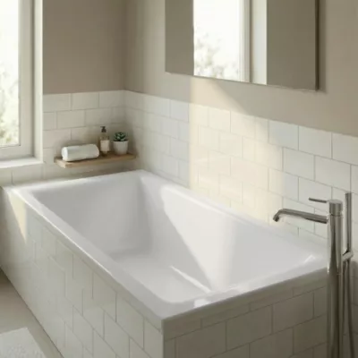 Baignoire droite Bolmen L. 170 cm x l. 75 cm blanc