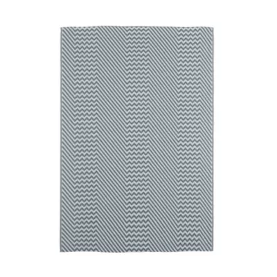Tapis GoodHome noir et blanc rayé L.170 x l.120cm