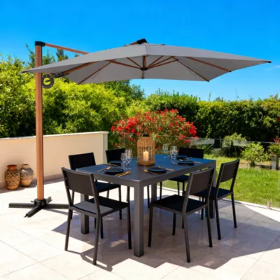 Parasol déporté GoodHome Naya 300 x 300 cm