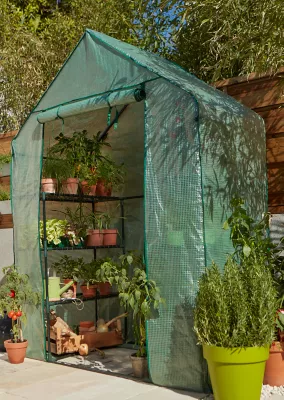 Serre de jardin souple Verve 1m² L.145 x l.75 x H.200 cm