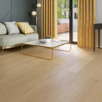 Sol stratifié clipsable Helmsley chêne coloris naturel 12 mm