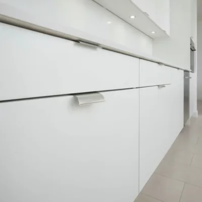 Poignée de meuble de salle de bains l.5 cm aluminium chrome brossé Imandra