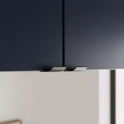 Poignée de meuble de salle de bains l.5 cm aluminium noir mat Imandra