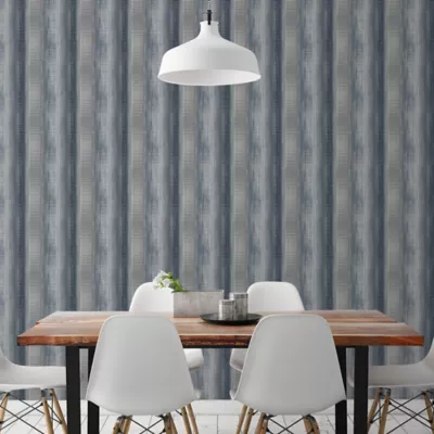 Papier vinyle sur intissé GoodHome Reiter gris et bleu