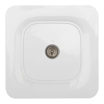 Prise TV Jacobsen Kennet blanc complet