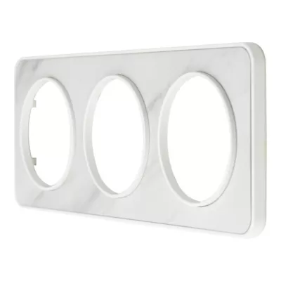 Plaque de finition triple Jacobsen Espen marbré blanc à assembler