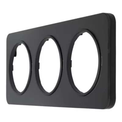 Plaque de finition triple Jacobsen Espen verre noir à assembler