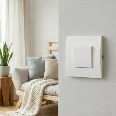 Image principale de Interrupteur va-et-vient blanc complet