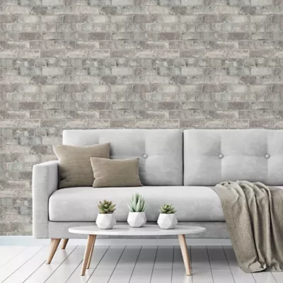 Papier peint Vinyle Intissé GoodHome Elba rose poudré