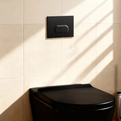 Plaque de chasse d'eau noir GoodHome
