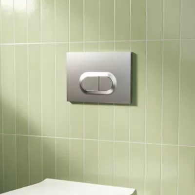 Plaque de chasse d'eau chrome mat GoodHome