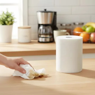 Rouleau de papier absorbant blanc 10,5m vendu par 2